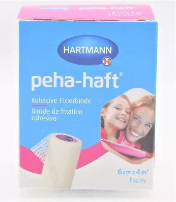 Fixierbinde Peha-haft 6 cm x 4 m 1 Rolle kohäsiv geruchsneutral REF 928001