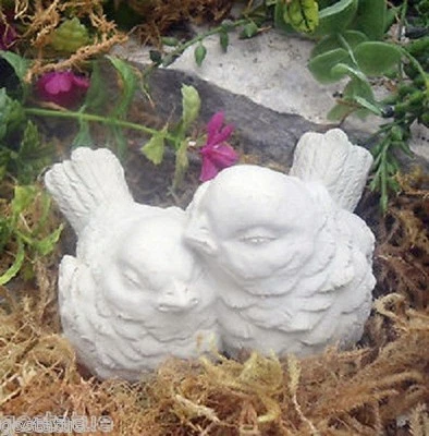 Latex birds mold plaster cement casting robins rubber mould  4" W x 2.5"H - Image 1 of 2