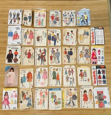Vintage McCall Simplicity Sewing Pattern Lot - 34 Children’s Clothing Unchecked - Image 1 of 4