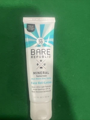 Bare Republic Mineral Sunscreen Face Gel Lotion Zinc Oxide SPF30 New Without Box - Image 1 of 3