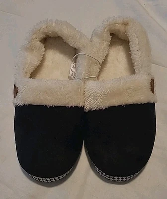 Mujeres Acogedoras Zapatillas de Casa Cálidas Forro de Piel Sintética Estilo Mocasín Sin Cordones Medianas 7/8 Foto 1 de 4