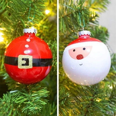 12pcs Christmas Baubles Shatterproof Tree Hanging Ornaments Xmas Decorations Set - Image 1 of 4