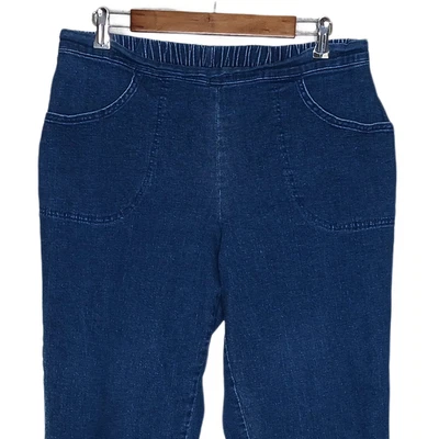 Just My Size womens elastic waist pull on tapered jeans PLUS 1X 16W stretch dark - Image 1 of 4