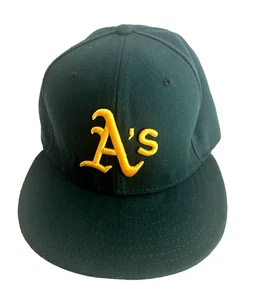 VINTAGE Oakland Athletics A's Hat Cap 7 3/8 New Era 59fifty Authentic Collection - Picture 1 of 4