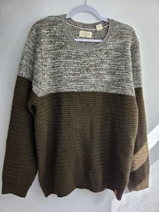 Weatherproof Mens XXL Sweater Hunter Green Heathered Knit Crewneck Pullover - Picture 1 of 6