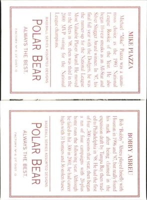 2003 Topps 205 三文件夹北极熊 #TF49 Mike Piazza/Bobby Abreu - BB — 第 1/2 张图片