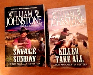 2 Duff Maccallister novels- William W. Johnstone-Savage Sunday & Killer Take All - Picture 1 of 1