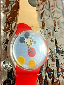 Swatch New Gent SUOZ290S Mickey Mouse Mirror Spot Limited Edition by Damien Hirs - Foto 1 di 10