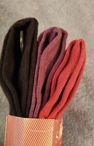 3 Pair Silvertoe Socks by Goldtoe  size 9-11 Pink Purple Black Liner Crew Socks