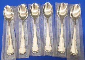 6 WMF Barock Patent 90 Scroll Edge Silverplate Germany Flatware 6 1/8" TEASPOONS - Picture 1 of 9