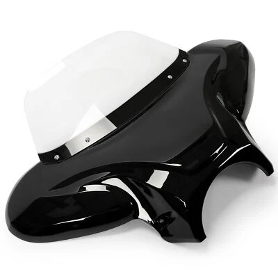Batwing Front Upper Fairing w/Bracket For Universal Harley Yamaha Suzuki Honda - Image 1 of 4