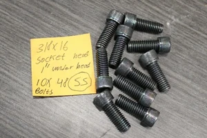 3/8 in.-16 tpi X1 INCH BLACK STAINLESS SOCKET CAP SCREWS PACK OF 10 - Picture 1 of 2