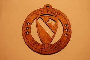 U.S. ARMY 1ST CAVALRY LASER ORNAMENT - Picture 1 of 1