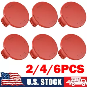 2/4/6pc Red Grass Eater Spool Cap Cover For Hyper Tough Trimmer HT19-401-003-06 - Picture 1 of 10