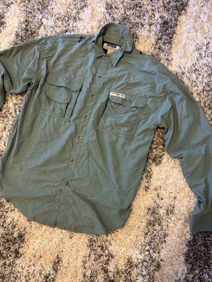 Hook & Tackle XL Hombres Aire/X Equipo de Pesca Camisa 50 Protección UV Manga Larga Foto 1 de 4