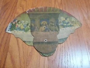 Vintage ausziehbarer Handfächer Letztes Abendmahl Honig Sonny Werbung - Bild 1 von 14