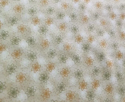 1 Yd 'Kitty Kimono' Paws for Thought #2765 Benartex Cotton Fabric Green Gold - Image 1 of 4