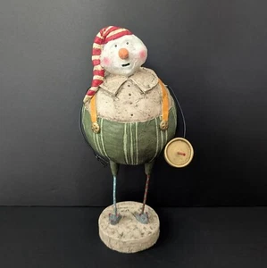 Rare Early Signed Lori Mitchell Night Before Christmas Snowman w/ Mouse Slippers - Picture 1 of 7