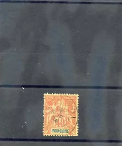 Indo-China Sc 16 (YT 12) Sehr schön gebraucht 1892 40c rot orange 30 $ - Bild 1 von 1