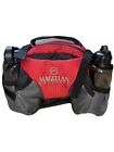 Magellan Fanny Pack w/ 2 Water Bottle & Pouches Multiple Pouches Red & Gray