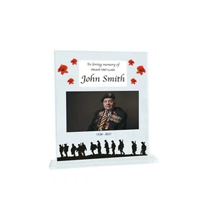 Supporto acrilico commemorativo militare personalizzato, ricordo personalizzato, decorazione ricordo - Foto 1 di 3