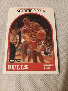 1989 Scottie Pippen NBA Hoops Card #244 Chicago Bulls Portland Blazers Rockets - Imagen 1 de 2
