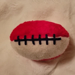 Vintage Eden Toys Red Abd White Chine Football Plush Stuffed Toy - Picture 1 of 7