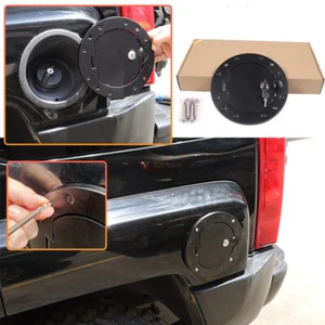 Fuel Door Locking Gas Tank Cap Cover for Hummer H3 H3T 2006-2010 Matte Black - Picture 1 of 19