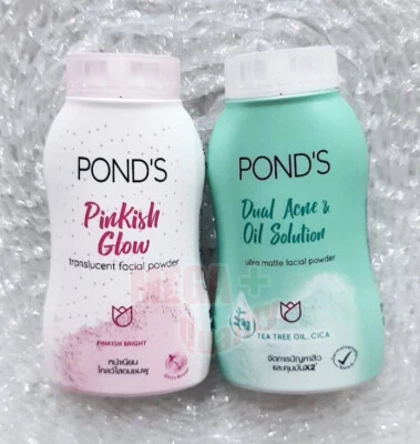 Pond s Pinkish Glow Face Powder + Dual Acne Oil Control (Pink + Green) 50g. - Image 1 of 3