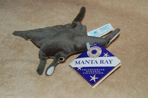 Vintage Smithsonian Oceanic Collection Mantarochen Mini Plüschtier 1998 mit Etikett - Bild 1 von 10