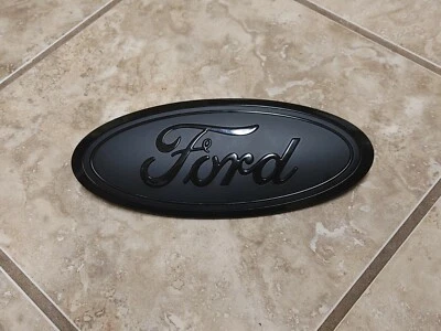 2020-22 Ford F250 F350 TAILGATE  Rear emblem GLOSS/MATTE BLACK. 7.75" - Image 1 of 4