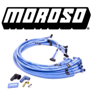 Cables de bujía Moroso 72416 azul Max bloque grande Chevy HEI debajo del encabezado 90 BBC - Imagen 1 de 2