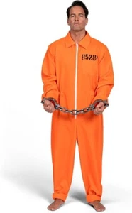 Spooktacular Creations Prisoner Orange Jumpsuit Men's Small - Picture 1 of 1