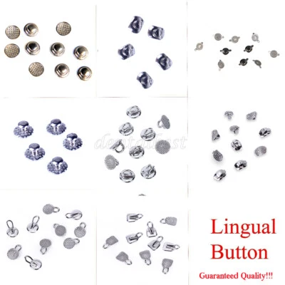 AZDENT Dental Orthodontic Lingual Buttons Bondable Round monoblock 10pcs/bag - Image 1 of 4