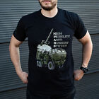 Herren-T-Shirt HIMARS Biker Brutal. Krieg in der Ukraine Patriotisch