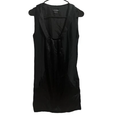 Laila Azhar Black 100% Silk Midi Dress Size 2 - Image 1 of 4