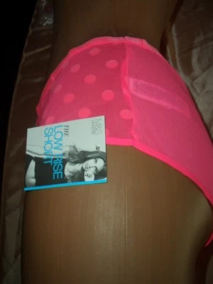 Pin Up Nylon Höschen Gr. 44 NEON PINK Nylonslip Panty Slip Schlüpfer  (H473) +++ - Bild 1 von 4