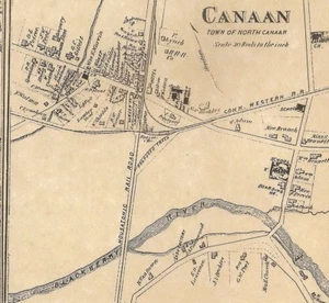 Canaan Huntsville East Canaan CT 1874 Maps with Homeowners Names Shown - Picture 1 of 4