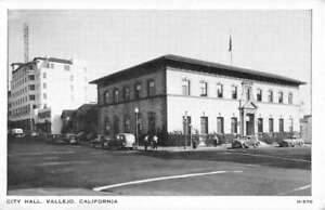 Vallejo California City Hall Street View Antique Postcard K103889