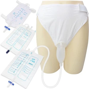 Urine Collection Bag Condom Catheters for Men Reusable Portable Silicone Urin... - Picture 1 of 6