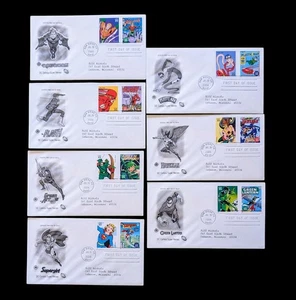 Comics Super Heroes - Lot Of 7 USPS FDC – 2006 First Day Covers - Picture 1 of 4