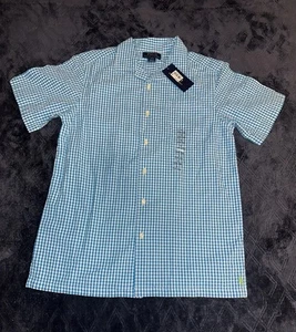 Polo Ralph Lauren Youth Boys Blue Plaid Button Up Size Large New With Tags - Picture 1 of 14