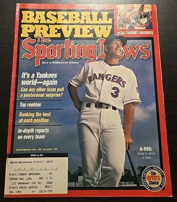 The Sporting News 26 de marzo de 2001 vista previa de béisbol Alex Rodríguez Foto 1 de 2
