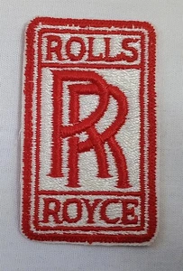 Vintage Embroidered Patch Rolls Royce Automobile Car Uniform Work Shirt - Imagen 1 de 3