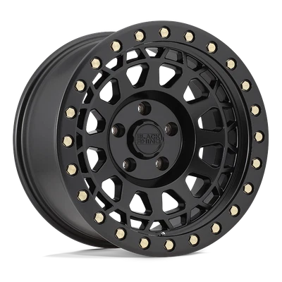 (SET 4) Black Rhino Primm 20x9.5 6x114.3 18mm Matte Black with Brass Bolts - Image 1 of 2
