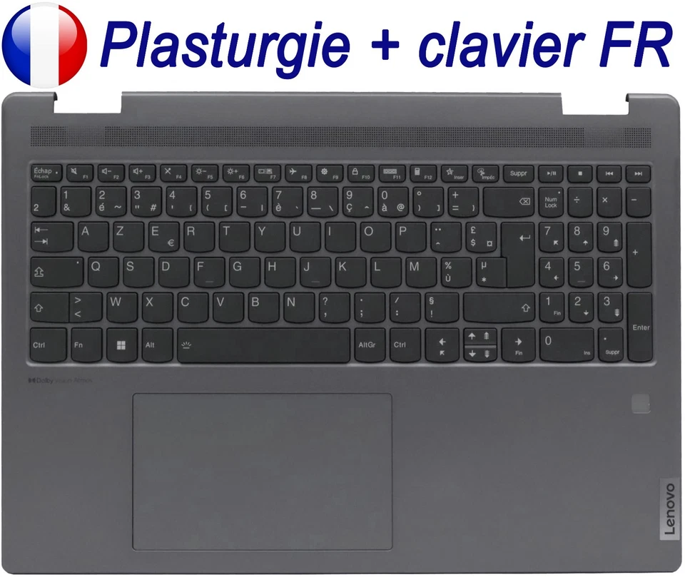 Plasturgie + Clavier Français AZERTY pour LENOVO Yoga 7 16IAP7 Type 82QG - Photo 1/1