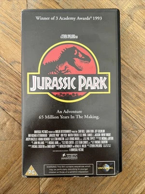 VINTAGE RETRO JURASSIC PARK VHS 1992 KENNER COLLECTORS TAPE - Image 1 of 4