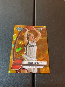 ALLIE  IEBELL 2024-25 BOWMAN CHROME U SAPPHIRE GOLD 1ST ROOKIE-#31/50-UCONN-#5 - Picture 1 of 4