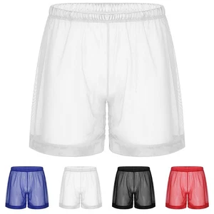 Lingerie sexy short en maille pour homme transparent sous vêtement fin différe - Picture 1 of 48