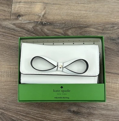 Riñonera Kate Spade Cinturón Ajustable Cuero Blanco L/XL Nueva en Caja Foto 1 de 3
